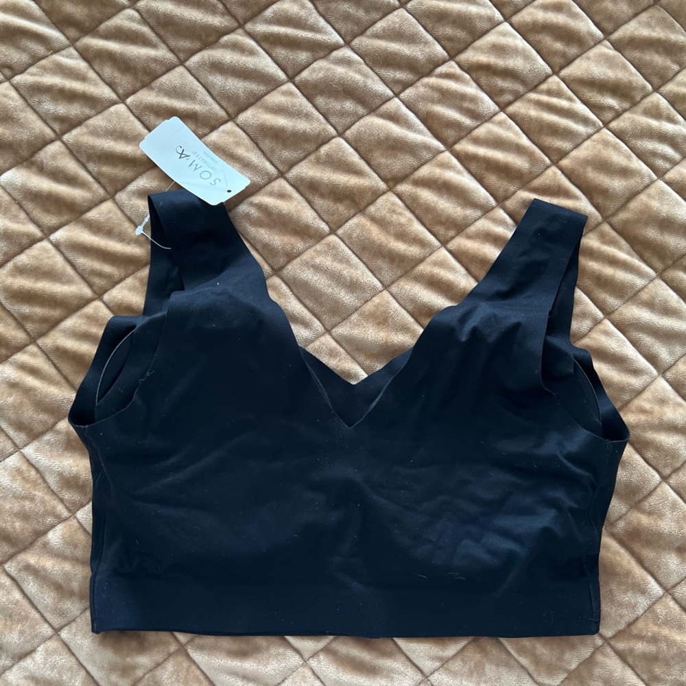 NWT - SOMA Seamless Enbliss Black Wireless Bra - Picture 3 of 4